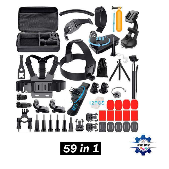 59in1 Accessories kit with Storage Bag for Action Camera/GoPro