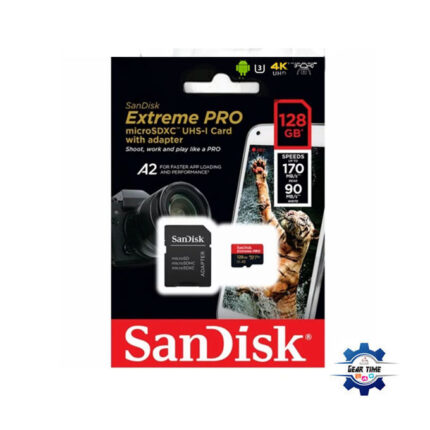 SanDisk Extreme Pro Memory Card (A2-V30) 128GB + Adapter