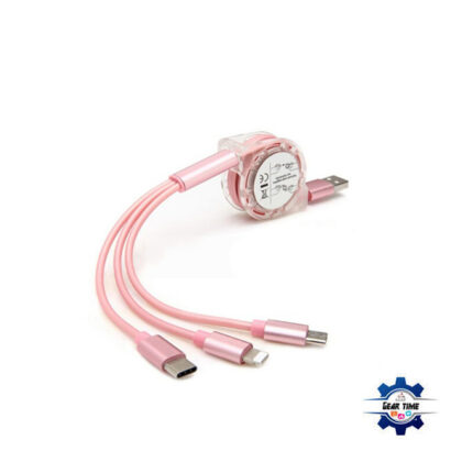 3 in 1 Usb Charging Cable – Pink