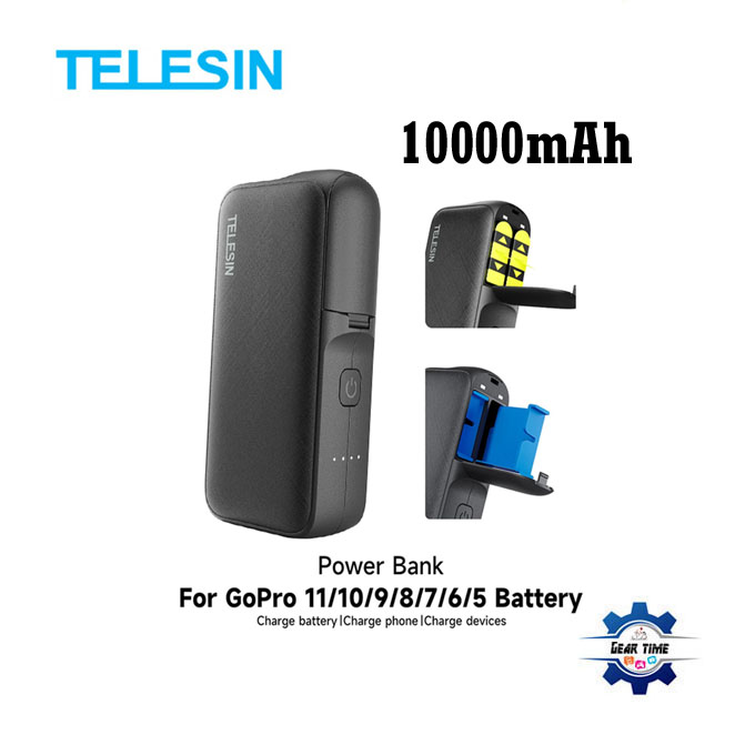 TELESIN Storage Charging Box Power Bank for GoPro Battery 5/6/7/8/9/10/11