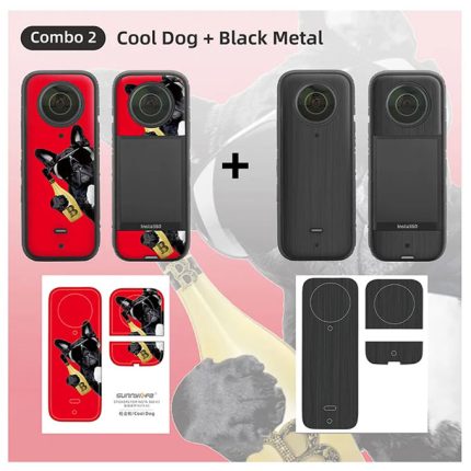 Removable Scratch Proof Pvc Waterproof Sticker for Insta360 X3 Skin Protection (Combo-2)