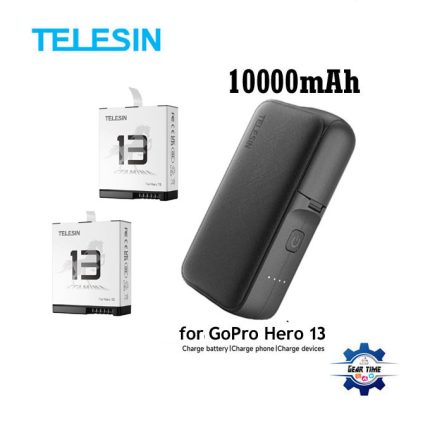 Telesin Powrbank Charger With 2 battery for GoPro 13